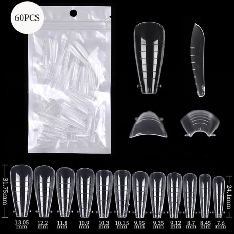 Tip molde acrygel forma Ballerina 60 unidades