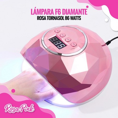 Lámpara secado LED/UV 86 watios F6 Tornasol Rosa