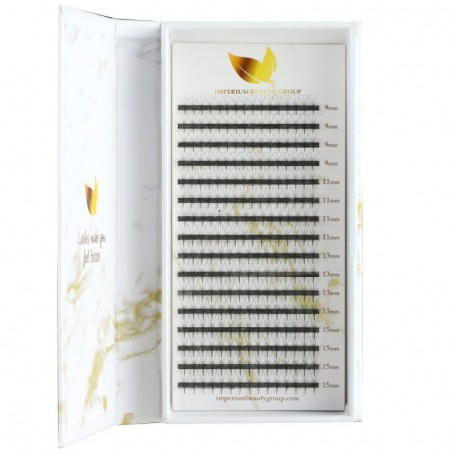 Extensiones de Pestañas Volumen Ruso 3D/C Pre-hechas Mix