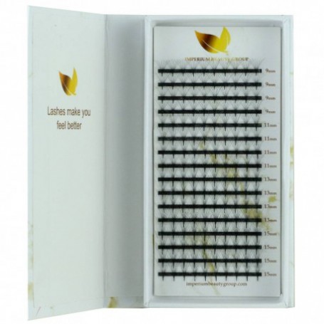 Extensiones de Pestañas Volumen Ruso 4D/C Pre-hechas Mix
