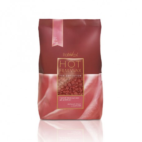 ITALWAX Hot Film Wax Hair Rosa 1000 g (Cera caliente en perlas)