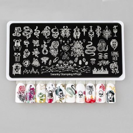 Placa stamping nº 096 Swanky
