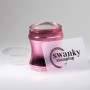 Sello transparente, silicona rosa (4 cm) Swanky