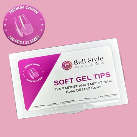 Press On Tip x-gel Medium Coffin 240 unidades