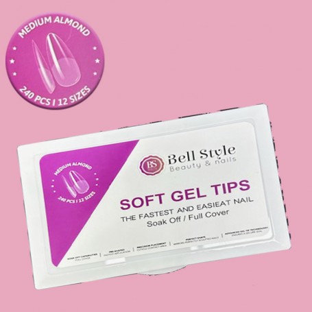 Press On Tip x-gel Medium Almond 240 unidades