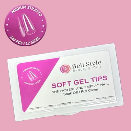 Press On Tip x-gel Medium Stiletto 240 unidades