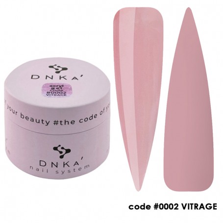 Polygel (Acryl-gel) DNKa No. 02 Vitrage (rosa translúcido), 30 ml
