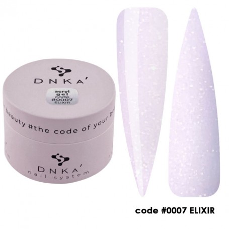 Polygel (Acryl-gel) DNKa No. 07 Elixir (rosa claro con purpurina) 30 ml