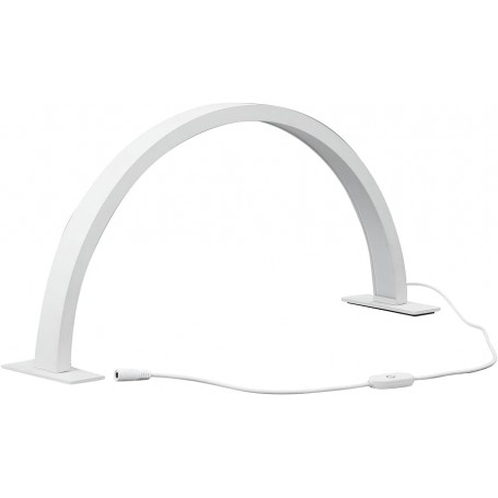 Lámpara para mesa de manicura forma arco blanca