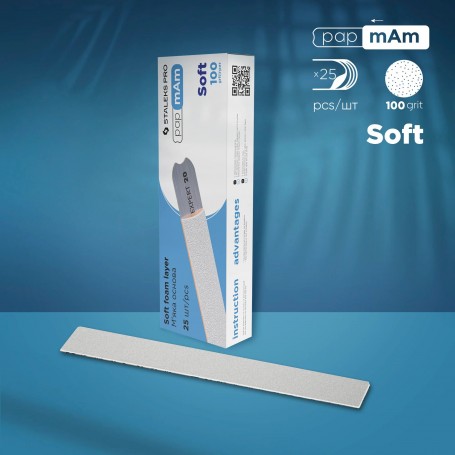 Grano 100 Limas Desechables acolchadas «Papmam» para base recta EXPERT 20 (25 Pcs)
