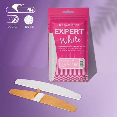 Grano 100 Recambios de limas desechables con espuma para base metálica curva  MBE-40 (30 pcs) Staleks pro