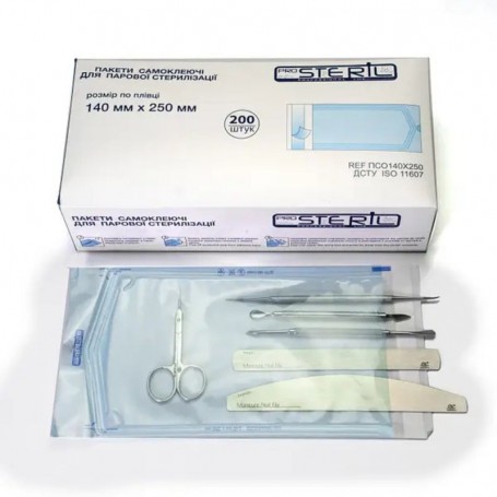 Bolsas Autoadhesivas de Esterilización, 14x250mm (200 unidades)