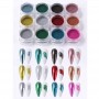 Polvo metálico-cromado para decoración, caja 12 colores