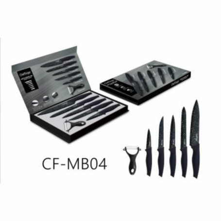 Juego de 6 cuchillos en caja de regalo magnética Cheffinger