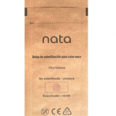 Bolsas para esterilización de instrumentos por calor seco 100x200 mm Prosteril 100 unidades color marrón
