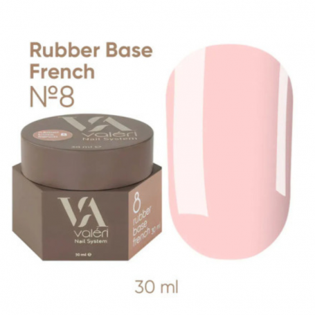 BASE RUBBER FRANCESA VALERI Nº 8 - 30ML