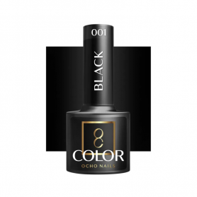 Esmalte semipermanente Black 002 Ocho Nails