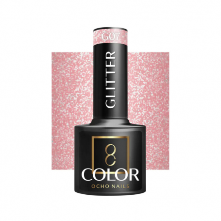 Esmalte semipermanente Glitter G07 Ocho Nails