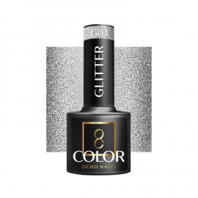 Esmalte semipermanente Glitter G03 Ocho Nails