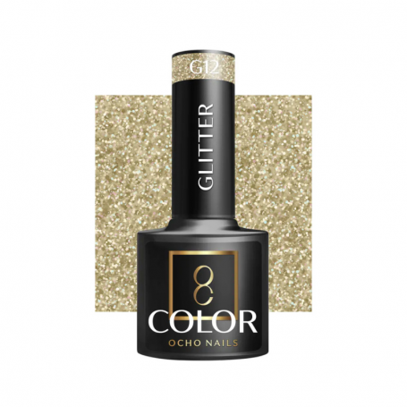 Esmalte semipermanente Glitter G12 Ocho Nails