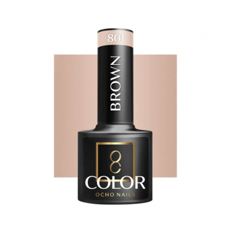 Esmalte semipermanente Brown 801 Ocho Nails