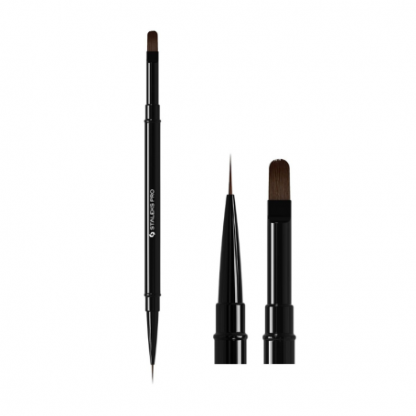Pincel doble para gel 11mm y liner 10mm STALEKS