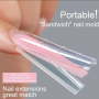 Moldes duales tipo sanwich para uñas coffin 256und