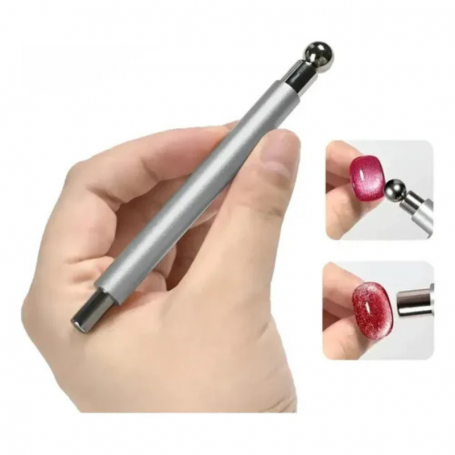 Imán doble cilindrico con bola para esmaltes Cat Eye