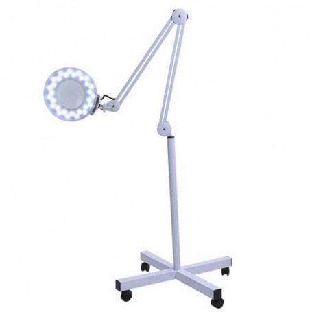 LUPA LED 5 AUMENTOS CON PIE Y RUEDAS