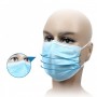 3 MASCARILLAS RESPIRATORIAS DESECHABLES PP TST, 3 CAPAS, TIRAS DE GOMA