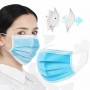 3 MASCARILLAS RESPIRATORIAS DESECHABLES PP TST, 3 CAPAS, TIRAS DE GOMA