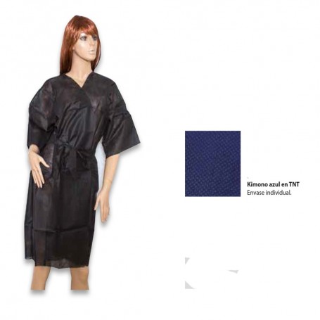 Kimono azul en TNT una pieza