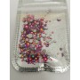 Bolsa mediana decoración cristales redondos lila tornasol greenstyle
