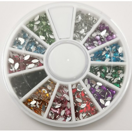 Ruleta cristales y perlas varias medidas