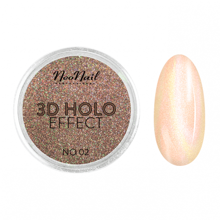3D HOLO effect, uñas metalizadas, NO 02