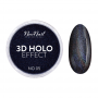 3D HOLO effect, uñas metalizadas negro, NO-05