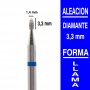 Fresa cabezal de diamante grano mediano - llama 1,4 mm
