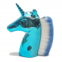 Brocha polvera forma Unicornio Azul
