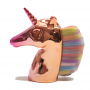 Brocha polvera forma Unicornio Cobre