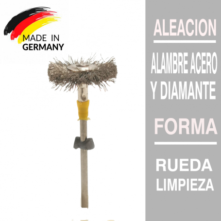Fresa de Alambre de acero con diamante para limpiar fresas Fabricación Alemana