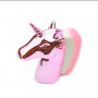 BROCHA POLVERA FORMA UNICORNIO ROSA