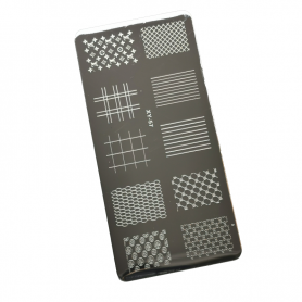 Placa metálica stamping Marca 5