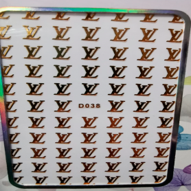 Pegatina Logo LV (Louis Vuitton) dorado