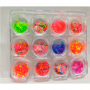 Caja surtido mariposas en colores neón