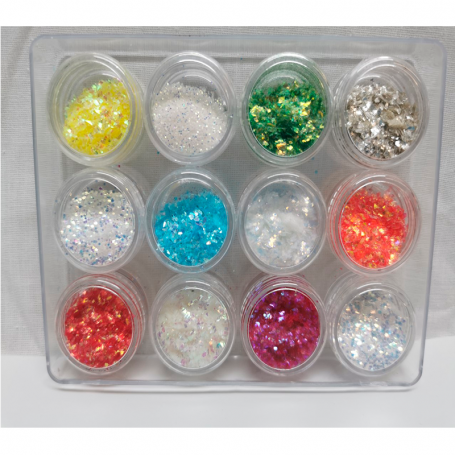Caja surtido glitter de colores