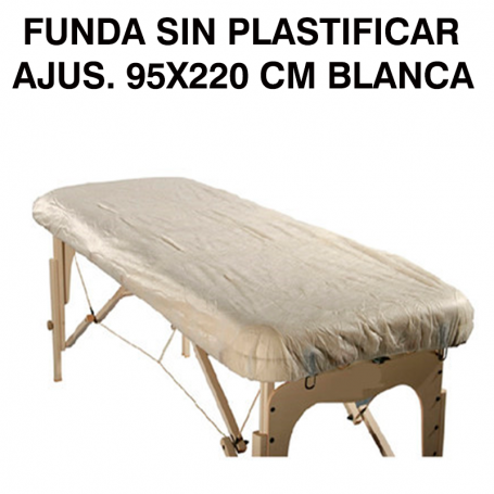 Sabana desechable para camilla ajustable sin plastificar 95 X 220 cm Blanca Bolsa 10 UDS