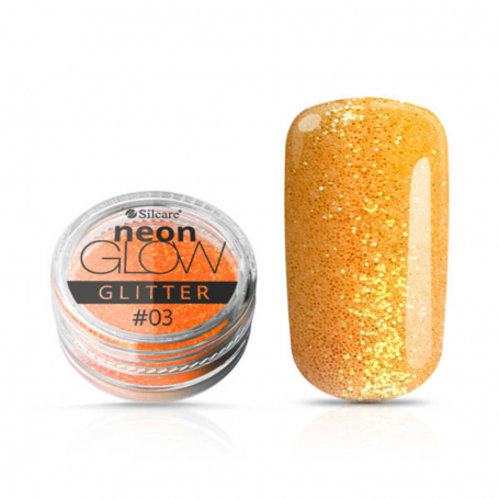 Glitter Neón Glow Naranja 3grs