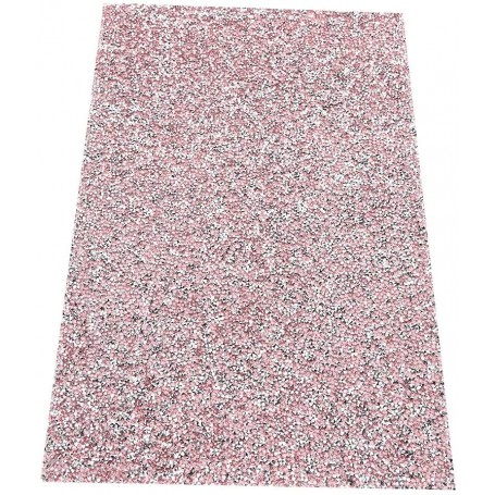 Mantel con brillantes para mesa de manicura rosa