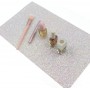 Alfombrilla con brillantes para mesa de manicura tornasol