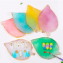 Paleta resina para combinar colores diseño hoja lila